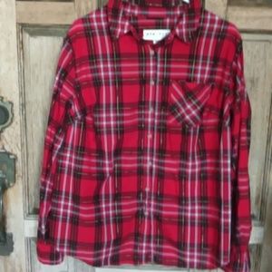 Blouse plaid long sleeve
